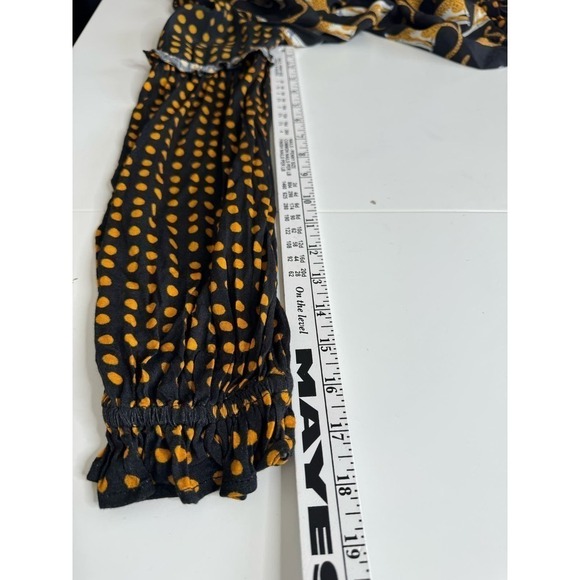 Bl^nk London Blouse Long Sleeve Top Cats Cheetah Black Size XS New - Picture 9 of 9